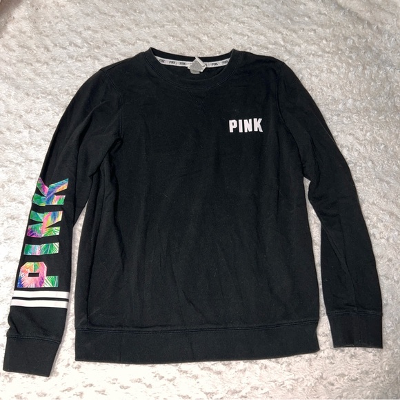 PINK Victoria's Secret Tops - Victoria’s Secret PINK lightweight black sweatshirt